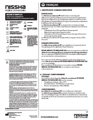 <p>HF Cables for Bipolar&nbsp;</p>