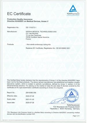 <p>EC Certificate 93/42/EEC Annex V</p>